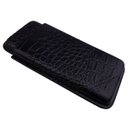 Ver imagem 7 de Estojo Porta Charutos p/ Viagem 3 Exemplares Couro Crocodilo - Preto