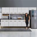 Ver mais imagens de Cozinha Completa 14 Portas 3 Gavetas Atenas Kaiki Moveis Branco