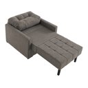 Ver imagem 5 de Sofá Cama Solteiro 100cm Linho Murilo Uno Cinza