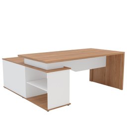Mesa para Escritório Diretor em L 3 Gavetas 1 Porta Spring Yescasa - 7