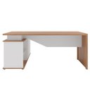 Ver mais imagens de Escrivaninha Mesa Escritório Diretor em L Spring 3 Gavetas 1 Porta 180cm Yescasa Itapuã e Branco