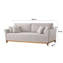 Ver imagem 6 de Sofá Brasil 3 Lugares Fixo 160cm Branco Linho Meu Sofá Online A302