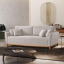 Ver imagem 5 de Sofá Brasil 3 Lugares Fixo 160cm Branco Linho Meu Sofá Online A302