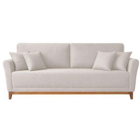 Sofá Brasil 3 Lugares Fixo 160cm Branco Linho Meu Sofá Online A302