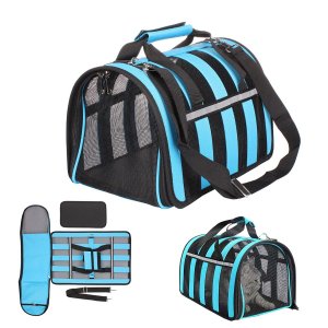Bolsa Transporte Gato Cachorro Cao Pet Faixa Refletiva Animal de Estimaçao Pequeno Porte Passeio Via