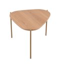 Ver imagem 4 de Mesa de Centro Orgânica Pé Metal Complementos Marrom Hanover/Dourado