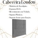 Ver imagem 3 de Cabeceira Solteiro 88 cm London Veludo Cinza Soon