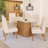 Conjunto Sala de Jantar Tampo MDF/Vidro 6 Cadeiras Mira - 1