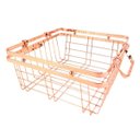 Ver imagem 1 de Cesta Decorativa em Metal Cobre Rose Gold com Alças 25,5cm Zl0052 Btc