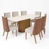Conjunto Sala de Jantar Tampo Mdf/Vidro 8 Cadeiras Geovana - 2