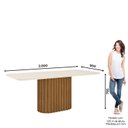 Ver imagem 3 de Conjunto Sala de Jantar Tampo Mdf/Vidro 8 Cadeiras Geovana