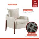 Ver imagem 4 de Poltrona Decorativa com Pés em Madeira Maciça 80cm Bella
