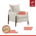 Ver imagem 7 de Poltrona Decorativa com Pés em Madeira Maciça 80cm Bella