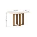 Ver imagem 3 de Mesa de Jantar 4 Lugares 120cm Tampo MDF Canto Reto Manu