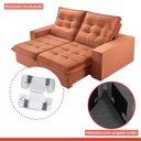 Ver imagem 6 de Sofá Retrátil e Reclinável 2 Lugares 230cm Pés em Madeira Maciça Santorini  