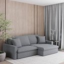 Ver imagem 2 de Sofá Cama Bélgica Retrátil e Reclinável 1,90m em Chenille Refúgio Cinza Médio - Home Mobily