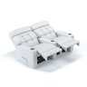 Sofá 2 Lugares Reclinável Elétrico Massageador em Couro Bovino Cor Branco Linha Cinema - 3