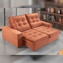 Ver imagem 1 de Sofá Retrátil e Reclinável 2 Lugares 250cm Pés em Madeira Maciça Santorini 