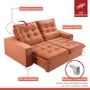 Ver mais imagens de Sofá Retrátil e Reclinável 2 Lugares 250cm Pés em Madeira Maciça Santorini 