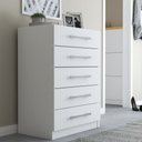 Ver imagem 1 de Cômoda 5 Gavetas Monique Branco - Panorama Móveis