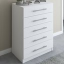 Ver imagem 6 de Cômoda 5 Gavetas Monique Branco - Panorama Móveis