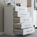 Ver imagem 2 de Cômoda 5 Gavetas Monique Branco - Panorama Móveis