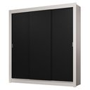 Ver imagem 3 de Guarda-roupa Casal 3 Portas de Correr Branco/preto Sublime Madesa