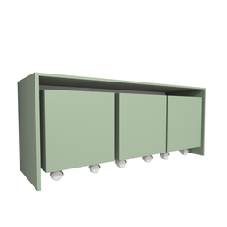 Mesa Organizadora de Brinquedos com 3 Baús 100% Mdf Plancasa Verde Jade - 3