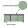 Mesa Organizadora de Brinquedos com 3 Baús 100% Mdf Plancasa Verde Jade - 7