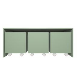 Mesa Organizadora de Brinquedos com 3 Baús 100% Mdf Plancasa Verde Jade - 4