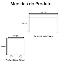 Mesa Organizadora de Brinquedos com 3 Baús 100% Mdf Plancasa Verde Jade - 6
