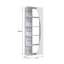 Ver imagem 4 de Estante para Livros Formato Orgânico com 5 Nichos 1,80m Cor:branco