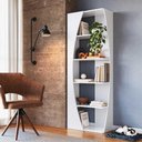 Ver imagem 3 de Estante para Livros Formato Orgânico com 5 Nichos 1,80m Cor:branco