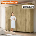Ver imagem 5 de Guarda-Roupa Casal França 6 Portas com 3 Gavetas Interna e 8 Nichos 2 Maleiros Cinamomo