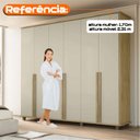 Ver imagem 5 de Guarda-Roupa Casal França 6 Portas com 3 Gavetas Interna e 8 Nichos 2 Maleiros Cinamomo Off White