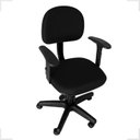 Ver mais imagens de Cadeira Escritório Secretária Giratória com Braço Regulável em Tecido