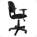 Ver imagem 7 de Cadeira Escritório Secretária Giratória com Braço Regulável em Tecido