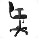 Ver imagem 2 de Cadeira Escritório Secretária Giratória com Braço Regulável em Tecido