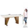 Conjunto Sala de Jantar Mesa Tampo MDF/Vidro com 6 Cadeiras Milena - 3