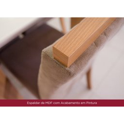 Conjunto Sala de Jantar Tampo Mdf/Vidro 4 Cadeiras Marie - 11