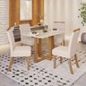 Conjunto Sala de Jantar Tampo Mdf/Vidro 4 Cadeiras Marie - 1