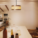 Ver imagem 2 de Lustre Pendente Sala Quarto Aramado Redondo Tela Decoração:Preto