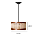 Ver imagem 3 de Lustre Pendente Sala Quarto Aramado Redondo Tela Decoração:Preto