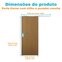 Ver imagem 3 de Porta Imbuia 70 C/ Trilho Prata Puxador Concha