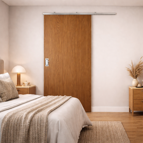 Porta Imbuia 70 C/ Trilho Prata Puxador Concha