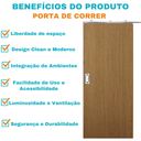 Ver imagem 5 de Porta Imbuia 70 C/ Trilho Prata Puxador Concha