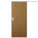 Ver imagem 2 de Porta Imbuia 70 C/ Trilho Prata Puxador Concha