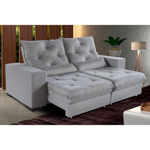 Sofá Retrátil e Reclinável 2,10m Suede Isis