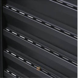 Porta Balcão 3 Folhas (1 Fixa) Alumínio Preto com Trinco Vidro Liso - Linha Resistence - 2,10 X 1,20 - 6