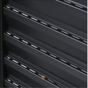 Ver imagem 6 de Porta Balcão 3 Folhas (1 Fixa) Alumínio Preto com Trinco Vidro Liso - Linha Resistence - 2,10 X 1,20